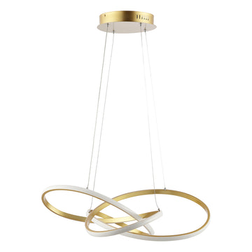 Alexia 25" Abstract Integrated LED Metal Adjustable Pendant - JONATHAN Y